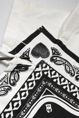Dolce & Gabbana White Bandana Crew Neck Short Sleeves T-shirt