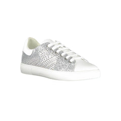 Emporio Armani Silver Leather Women Sneaker