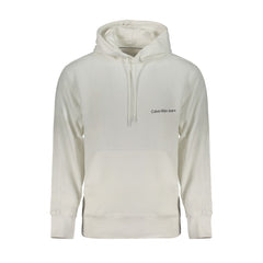 Calvin Klein White Cotton Men Sweater with Hood