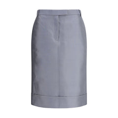 Thom Browne Gray Wool Midi Skirt