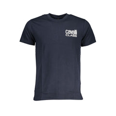 Cavalli Class Blue Cotton Men T-Shirt