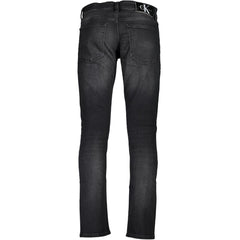 Calvin Klein Black Cotton Men's Slim-Fit Jeans