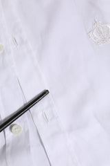 Dolce & Gabbana White Cotton GOLD Long Sleeves Formal Shirt