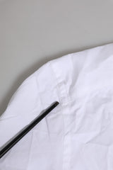 Dolce & Gabbana White Cotton GOLD Long Sleeves Formal Shirt