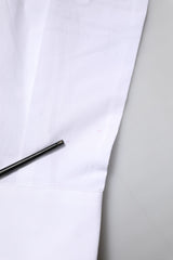 Dolce & Gabbana White Cotton GOLD Long Sleeves Formal Shirt