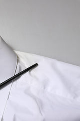 Dolce & Gabbana White Cotton GOLD Long Sleeves Formal Shirt