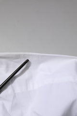 Dolce & Gabbana White Cotton GOLD Long Sleeves Formal Shirt