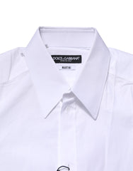 Dolce & Gabbana White MARTINI Long Sleeves Dress Formal Shirt
