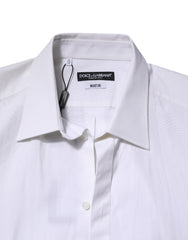 Dolce & Gabbana White MARTINI Long Sleeve Dress Formal Shirt