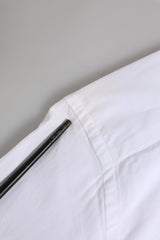 Dolce & Gabbana White Cotton Long Sleeves GOLD Formal Shirt