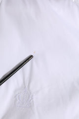 Dolce & Gabbana White GOLD Cotton Men Dress Formal Shirt