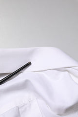 Dolce & Gabbana White GOLD Cotton Long Sleeves Formal Shirt