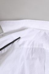 Dolce & Gabbana White GOLD Cotton Poplin Dress Formal Shirt