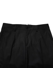 Dolce & Gabbana Black Wool Formal Dress Pants