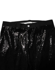 Dolce & Gabbana Black Sequined Embellishment Pants