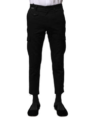 Dolce & Gabbana Black Cotton Formal Men Cropped Pants