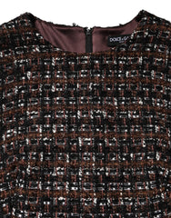 Dolce & Gabbana Multicolor Sleeveless Mini Tweed A-line Dress
