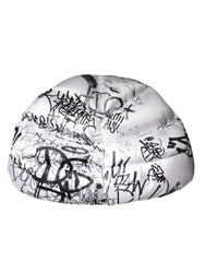 Dolce & Gabbana White Polyester Printed Hood Quilted Hat