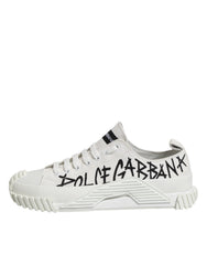 Dolce & Gabbana White Cotton NS1 Low Top Sneakers Shoes