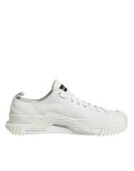 Dolce & Gabbana White Cotton NS1 Low Top Sneakers Shoes