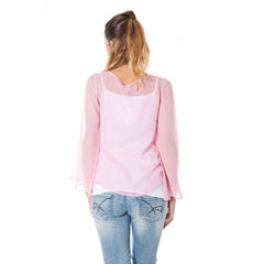 Phard Pink Silk Women T-Shirt