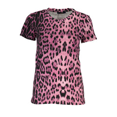 Cavalli Class Pink Cotton Women T-Shirt