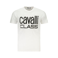 Cavalli Class White Cotton T-Shirt