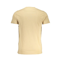 Cavalli Class Beige Cotton Men T-Shirt