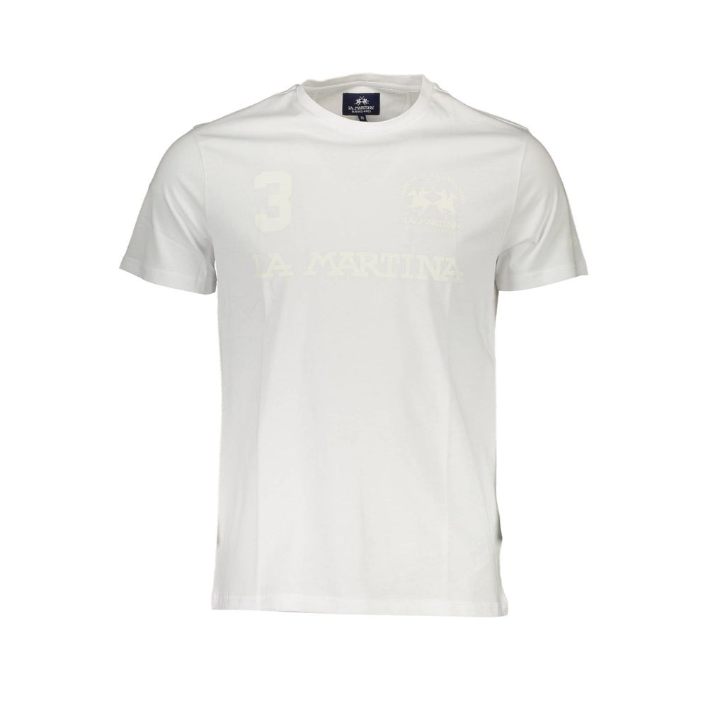 La Martina White Cotton T-Shirt