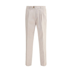 Brunello Cucinelli Gray Cotton Casual Pants