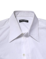 Dolce & Gabbana White Cotton Long Sleeves Dress Shirt
