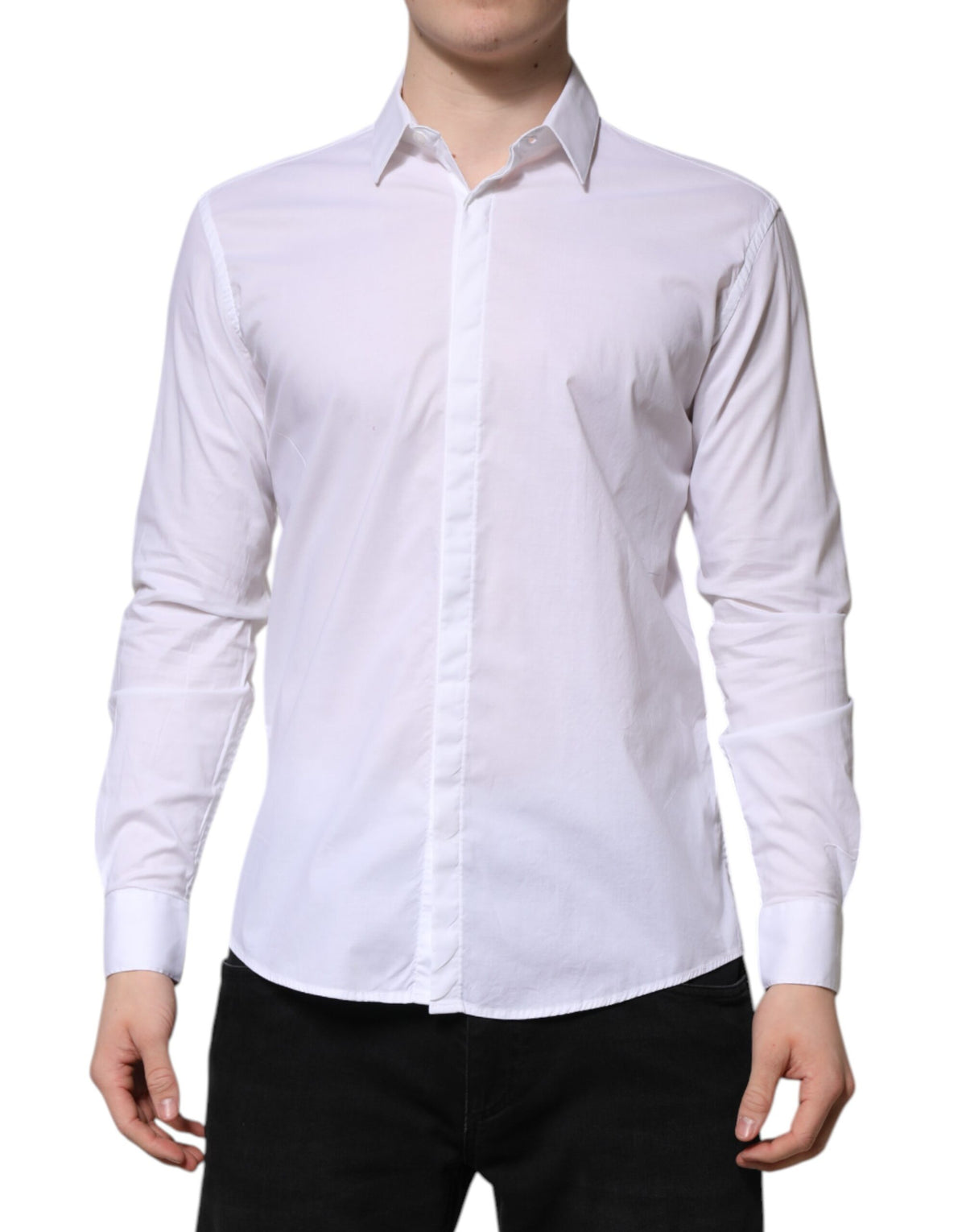 Daniele Alessandrini White Long Sleeves Dress Shirt