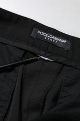 Dolce & Gabbana Black High Waisted Tapered STAFF Pants