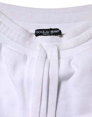 Dolce & Gabbana White Cotton Stretch Jogger Sweatpants Pants