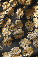 Dolce & Gabbana Black Gold Floral Print Jacquard Mini Skirt