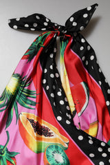 Dolce & Gabbana Multicolor Halter Party Evening Cropped Top