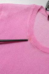 Dolce & Gabbana Pink Polyester Sleeveless Round Neck Tank Top