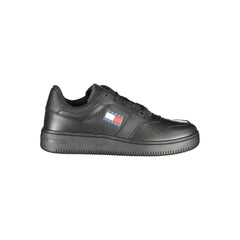 Tommy Hilfiger Black Leather Men Sneaker