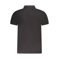 Cavalli Class Black Cotton Men Polo Shirt