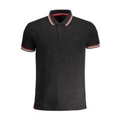 Cavalli Class Black Cotton Men's Polo Shirt
