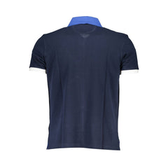 La Martina Blue Cotton Mens Polo Shirt