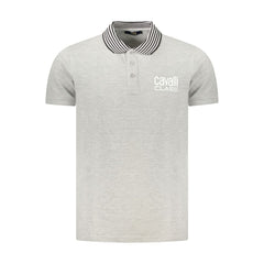 Cavalli Class Grigio Cotton Men Polo