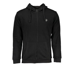 Sergio Tacchini Black Cotton Men's Hooded Sweater