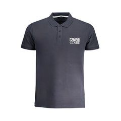 Cavalli Class Blue Cotton Men's Polo Shirt