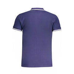 Cavalli Class Blue Cotton Men Polo Shirt
