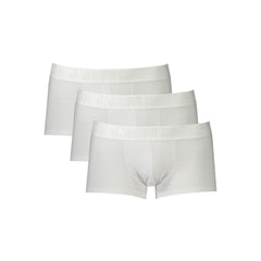 Bikkembergs White Polyester Men's Boxer Briefs Trio Pack