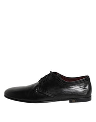 Dolce & Gabbana Black Leather Lace Up Derby Dress Formal Shoes