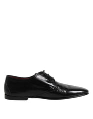 Dolce & Gabbana Black Leather Lace Up Derby Dress Formal Shoes