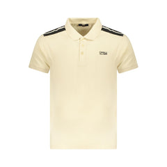 Cavalli Class Beige Cotton Men Polo Shirt