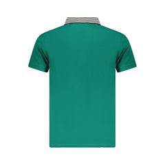 Cavalli Class Green Cotton Men Polo Shirt